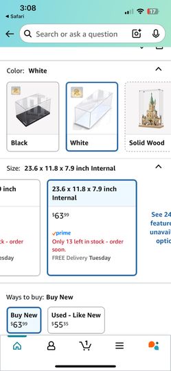 White Display Case - CASE ONLY
