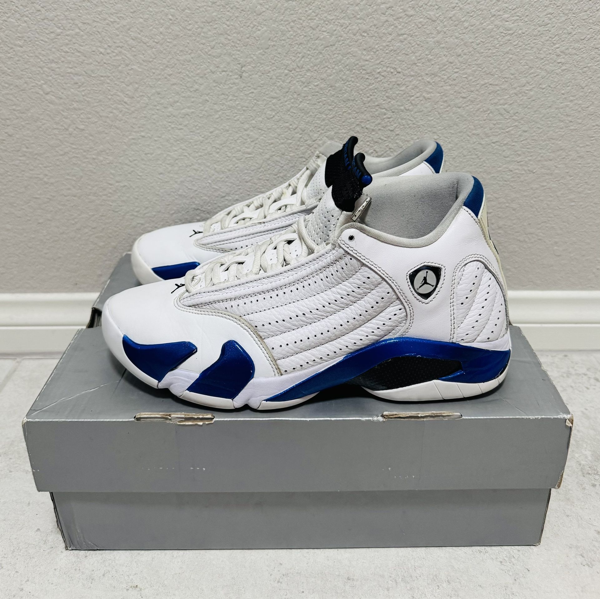 Jordan 14 Retro ‘White Hyper Royal’ 2020 Sz 8.5