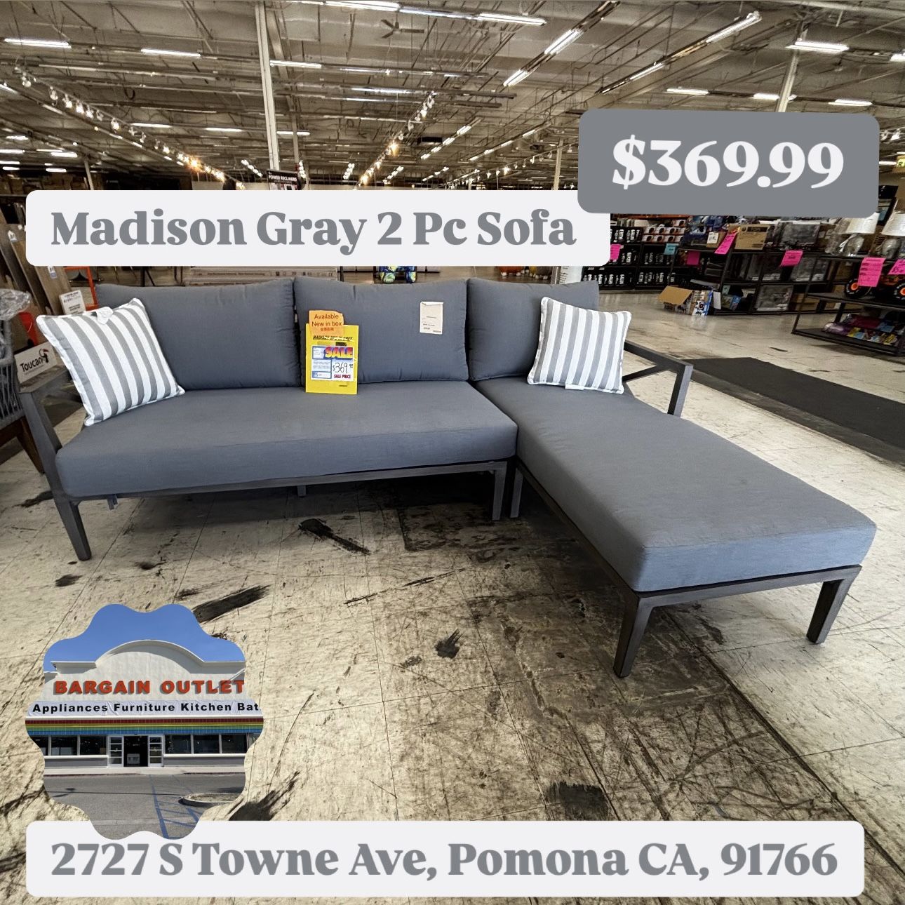 Madison 2 Pc Fabric Sofa