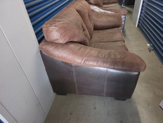 Brown Two-Tone Sofa Couch