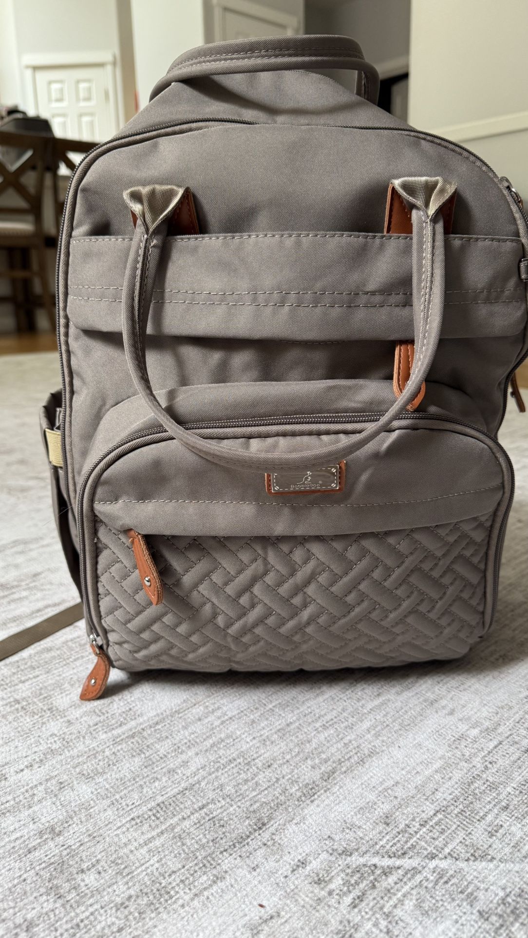 BabbleRoo Unisex Diaper Bag Backpack, Khaki 