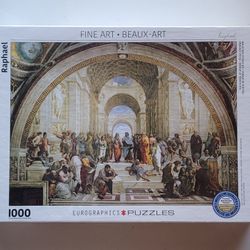 Raphael - School of Athens Jigsaw Puzzle, 1000 Piece - Eurographics (New Sealed).