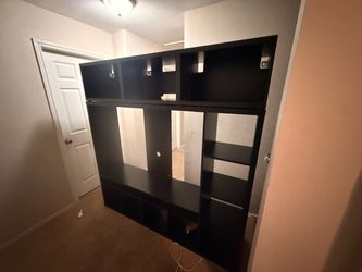 Black Entertainment Center TV Stand Unit