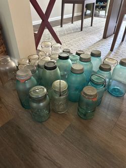 Lot of Vintage Ball and Atlas Jars with Lids - $100