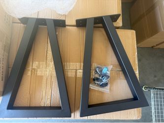 16 Inch Trapezoid Metal Table Legs