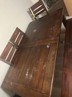 comedor madera 4 sillas una banca