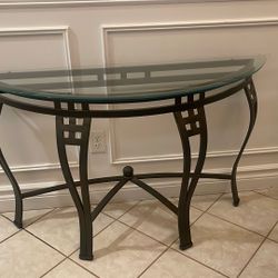 Entry Glass / Iron Table
