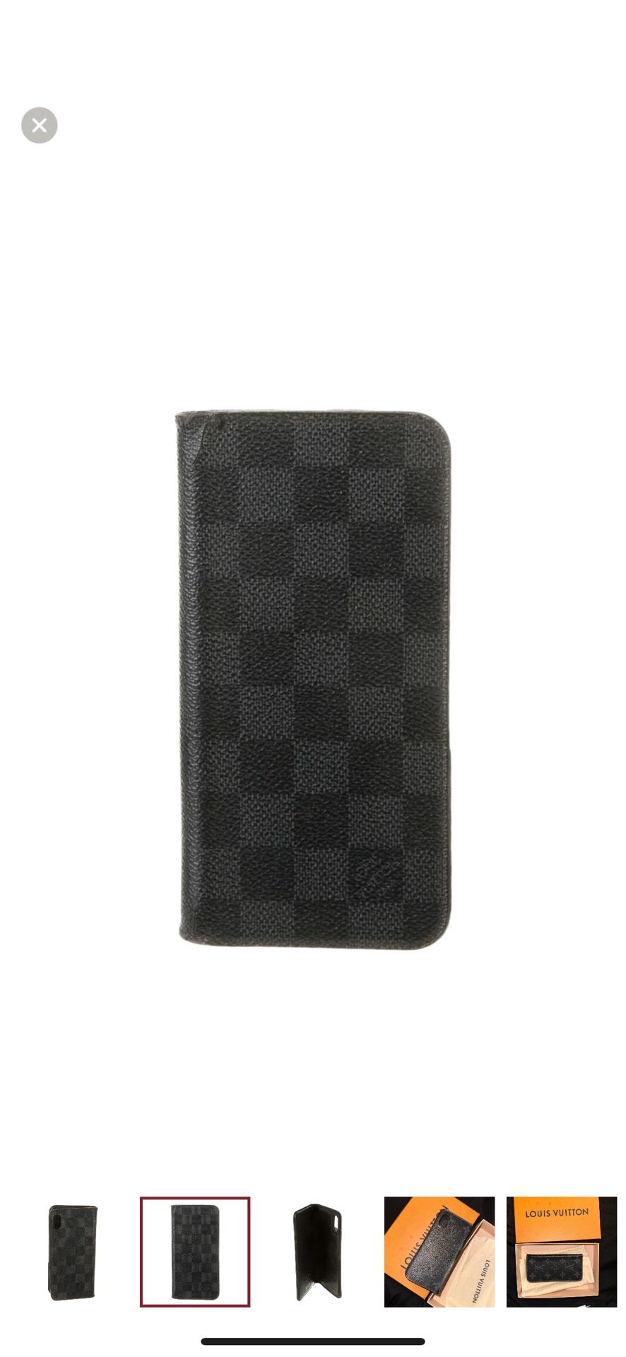 LOUIS VUITTON Leather iPhone X Folio Case