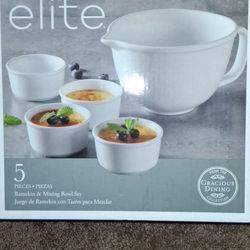 New Gibson Elite 5 Piece Mixing Bowl Set