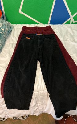 Empyre Pants Both Size 28 Fuzzy Material Black/Crimson