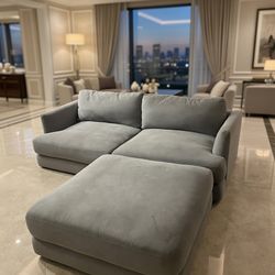 West Elm Sofa With Ottoman