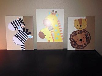Lambs & Ivy S.S. Noah 3pc wall Decor.