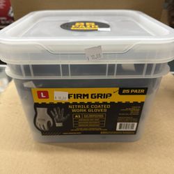 FIRM GRIP - Nitrile Coated Work Gloves (L) - 25 Pairs LATREX FREE