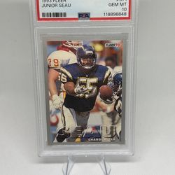 PSA 10 Junior Seau 1993 Fleer Chargers HOF USC Legend