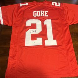San Francisco 49ers rushing leader Frank Gore signed custom jersey