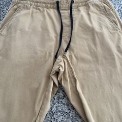 Light Beige Hollister Joggers Mens Size Small 