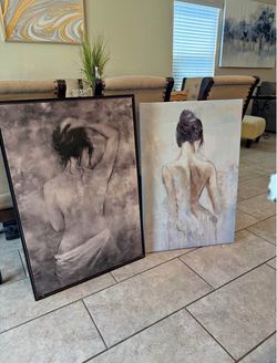Set of 2 Large Canvas Wall Art