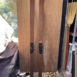Antique Skis For Decoration