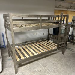 Wood Twin Bunk Bed. 