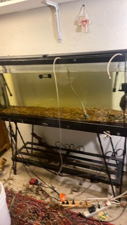 55 gallon and stand used 55 gallon and stand used