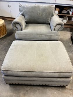 Arm chair & ottoman