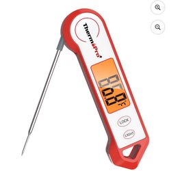 ThermoPro TP19HW Waterproof Meat Thermometer with Magnet, LED Display and Stainless Steel Probe for Grilling, Cooking
