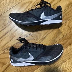 Nike Rival Waffle 6 Cross Country Mens Sz 7 Black White Silver New! 
