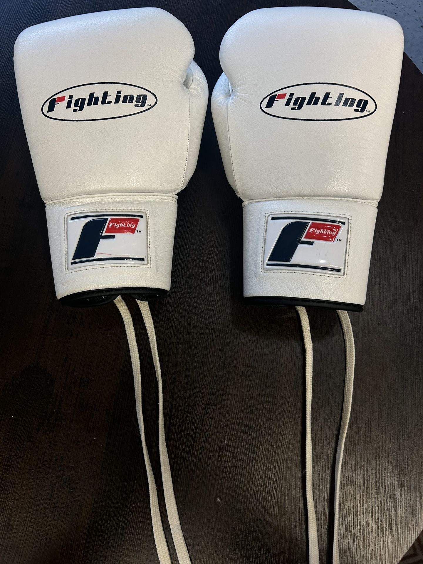 Premium Leather Fighting Boxing Gloves Lace Ups