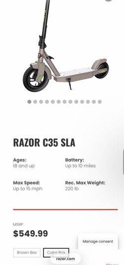Razor C35 SLA Electric Scooter
