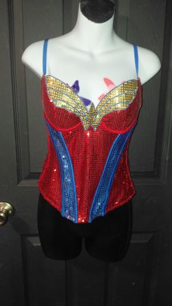 Wonder woman sequin corset size medium