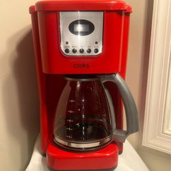 NEW NO BOX COOKS RED COFFEE MAKER