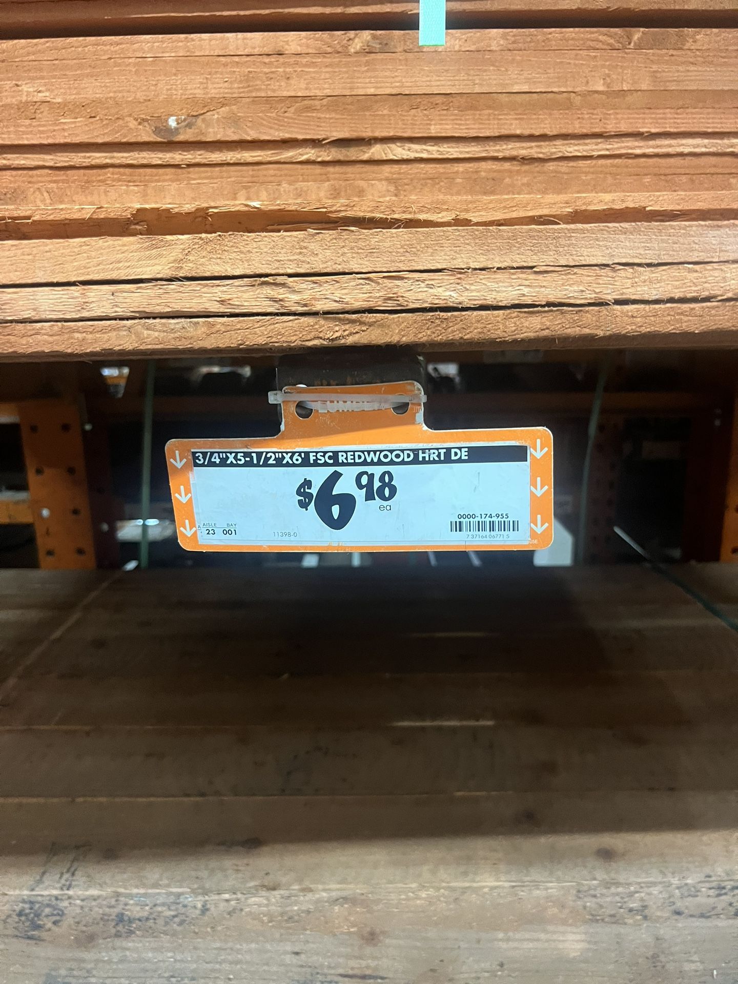 Redwood fence brand new 4 x 6