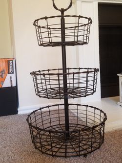 Display Basket 3 Tier Wrought-iron.