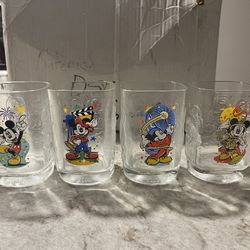 Vintage Disney Mickey Mouse/McDonalds year 2000 celebration tumbler glass set