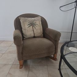 Armchairs x2 and Footstool and Magazine Table