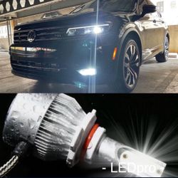 LED Headlight Bulbs Kit 6000K White Headlamp or Foglight Replacement Bulbs Conversion Kit 2 Year Warranty/ Luces Led Faro 