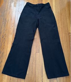 J Jill Stretch black high rise wide leg jeans, size 6