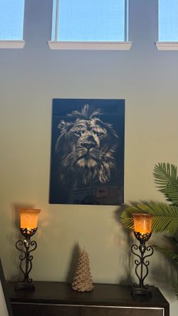 Large Acrylic Lion Wall Art – Bold Statement Piece