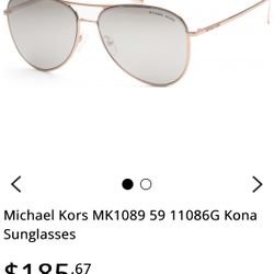Michael Kors Kona Sunglasses For Woman $60