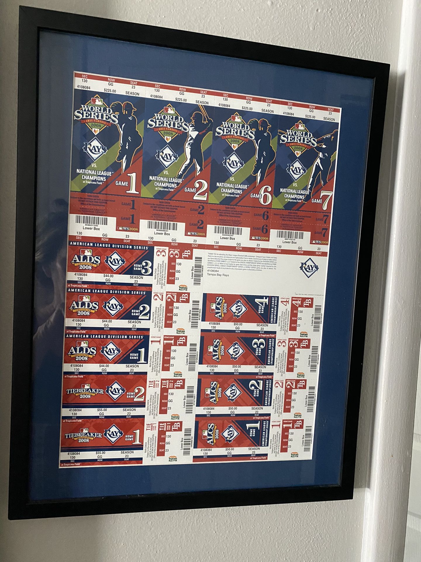 Collectibles Tampa Bay Rays/Phillies Tickets 2008 World Series Full Set Games