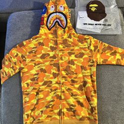 Orange Bape Zip Up Jacket