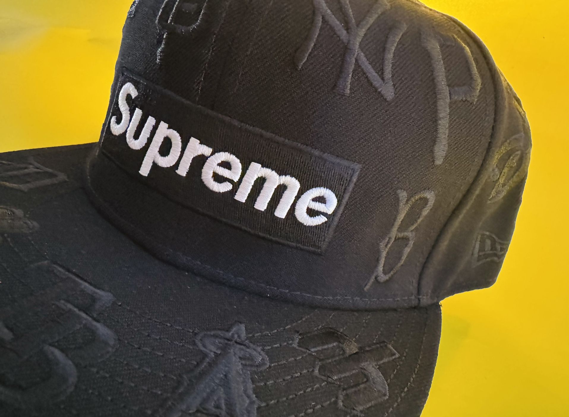 Supreme x New Era MLB Box Logo Fitted Hat (Black) – Rare!