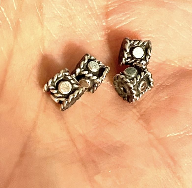 Lot Of 6 Sterling Silver Bali Beads