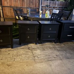 4 Black Nightstands 50 Each