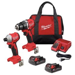 Milwaukee M18 Compact 2-Tool Combo Kit (Drill & Impact) – Brand New in Box