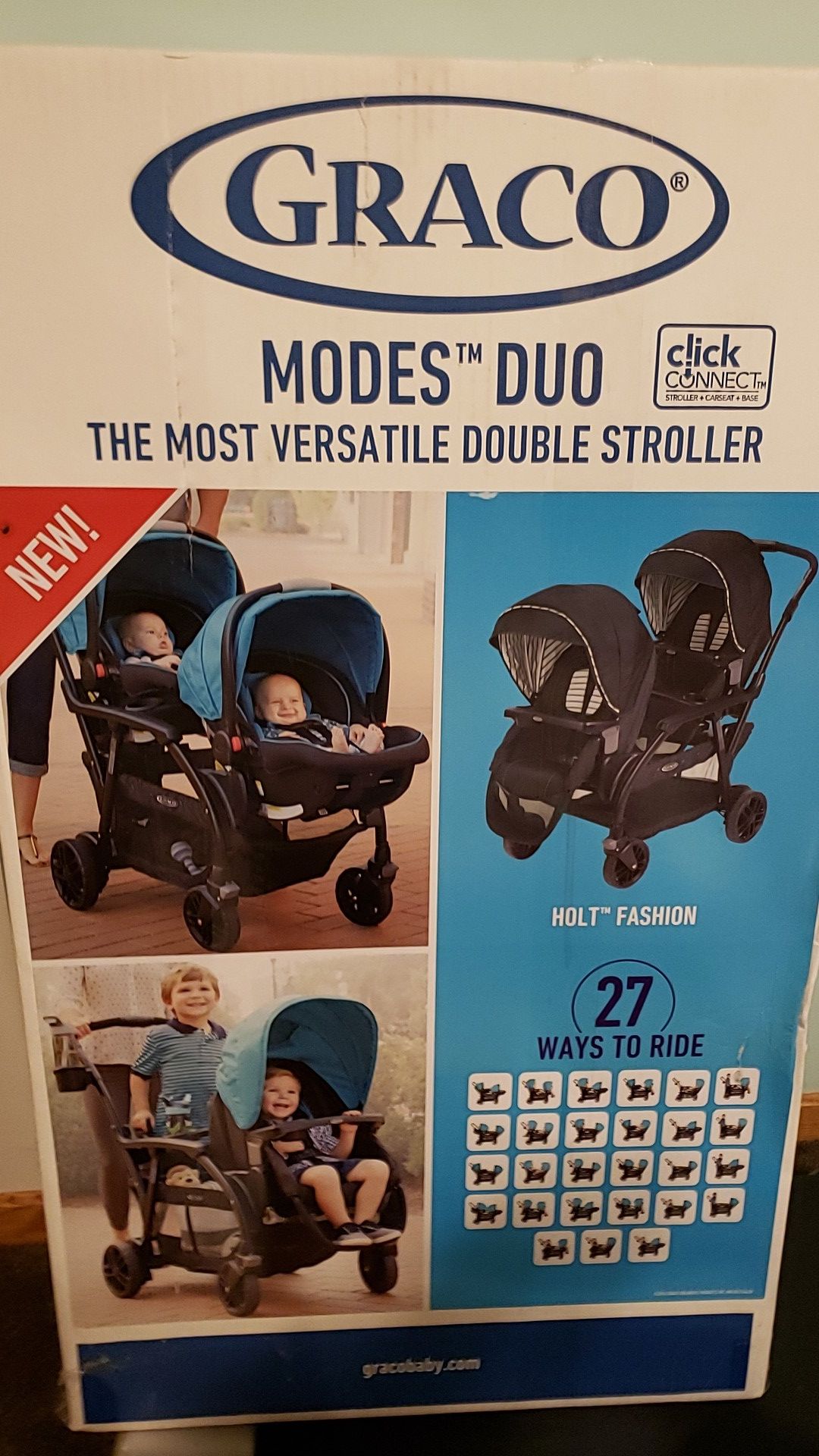 NIB Graco Modes Duo double stroller Holt Collection