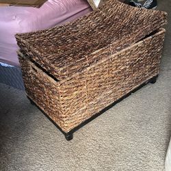 Storage Wicker Trunk