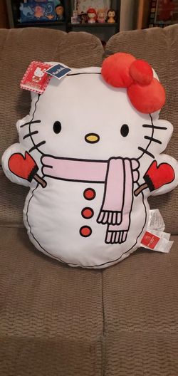 Hello Kitty Winter Snowman Pillow