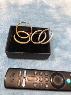 Diamond hoop earrings