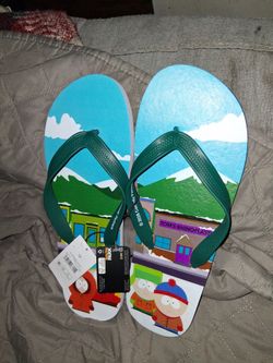 South park flip flops mens 12